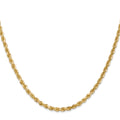 14K 22 inch 3mm Diamond-cut Rope with Lobster Clasp Chain - Detail View 2