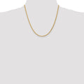 14K 20 inch 3mm Diamond-cut Rope with Lobster Clasp Chain - Detail View 4