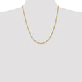 14K 22 inch 3mm Diamond-cut Rope with Lobster Clasp Chain - Detail View 4