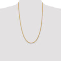 14K 26 inch 3mm Diamond-cut Rope with Lobster Clasp Chain - Detail View 4