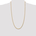 14K 28 inch 3mm Diamond-cut Rope with Lobster Clasp Chain - Detail View 4