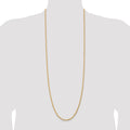 14K 36 inch 3mm Diamond-cut Rope with Lobster Clasp Chain - Detail View 4