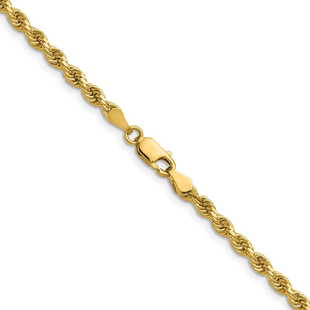 14K 26 inch 3.25mm Diamond-cut Rope with Lobster Clasp Chain - Detail View 3