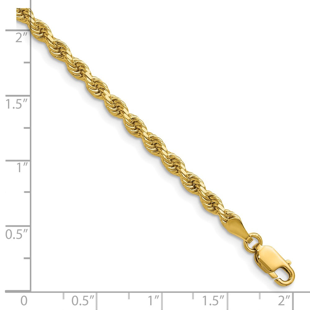 14K 24 inch 3.25mm Diamond-cut Rope with Lobster Clasp Chain - Detail View 5