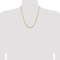 14K 22 inch 3.25mm Diamond-cut Rope with Lobster Clasp Chain - Detail View 4
