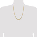 14K 24 inch 3.25mm Diamond-cut Rope with Lobster Clasp Chain - Detail View 4