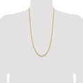 14K 28 inch 3.25mm Diamond-cut Rope with Lobster Clasp Chain - Detail View 4