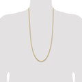14K 30 inch 3.25mm Diamond-cut Rope with Lobster Clasp Chain - Detail View 4