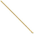 14K 7 inch 3.25mm Diamond-cut Rope with Lobster Clasp Chain - Detail View 2