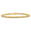 14K 9 inch 3.25mm Diamond-cut Rope with Lobster Clasp Chain - Detail View 4