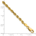 14K 7 inch 3.25mm Diamond-cut Rope with Lobster Clasp Chain - Detail View 3