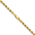 14K 22 inch 3.5mm Diamond-cut Rope with Lobster Clasp Chain - Detail View 3