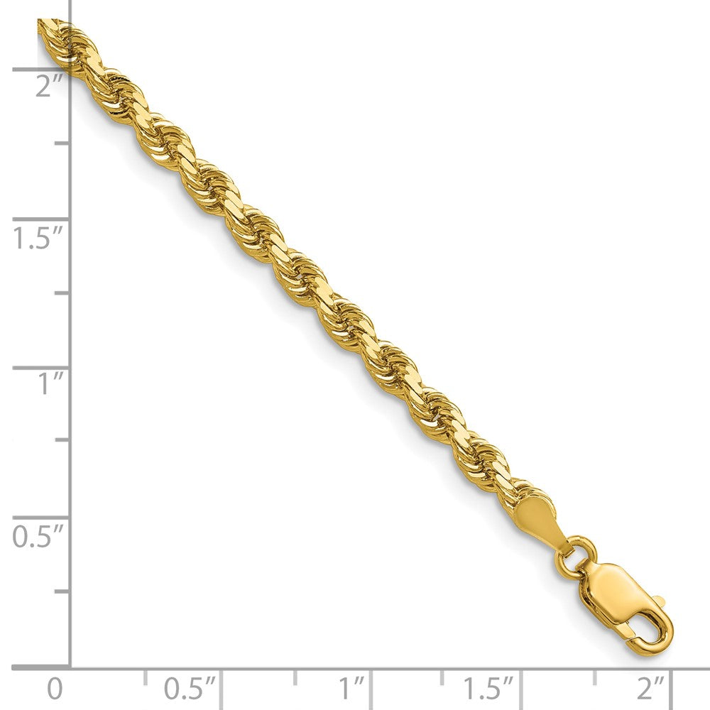 14K 22 inch 3.5mm Diamond-cut Rope with Lobster Clasp Chain - Detail View 5