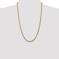 14K 26 inch 3.5mm Diamond-cut Rope with Lobster Clasp Chain - Detail View 4