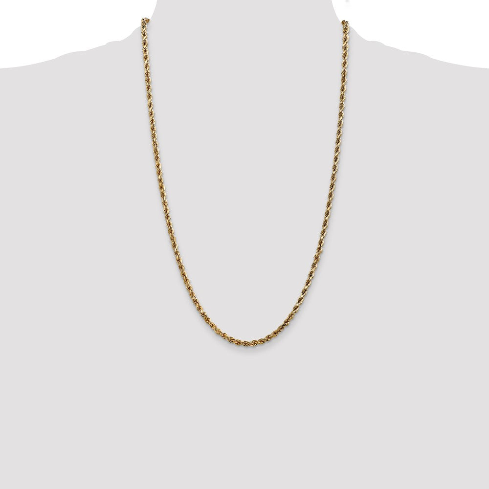 14K 26 inch 3.5mm Diamond-cut Rope with Lobster Clasp Chain - Detail View 4