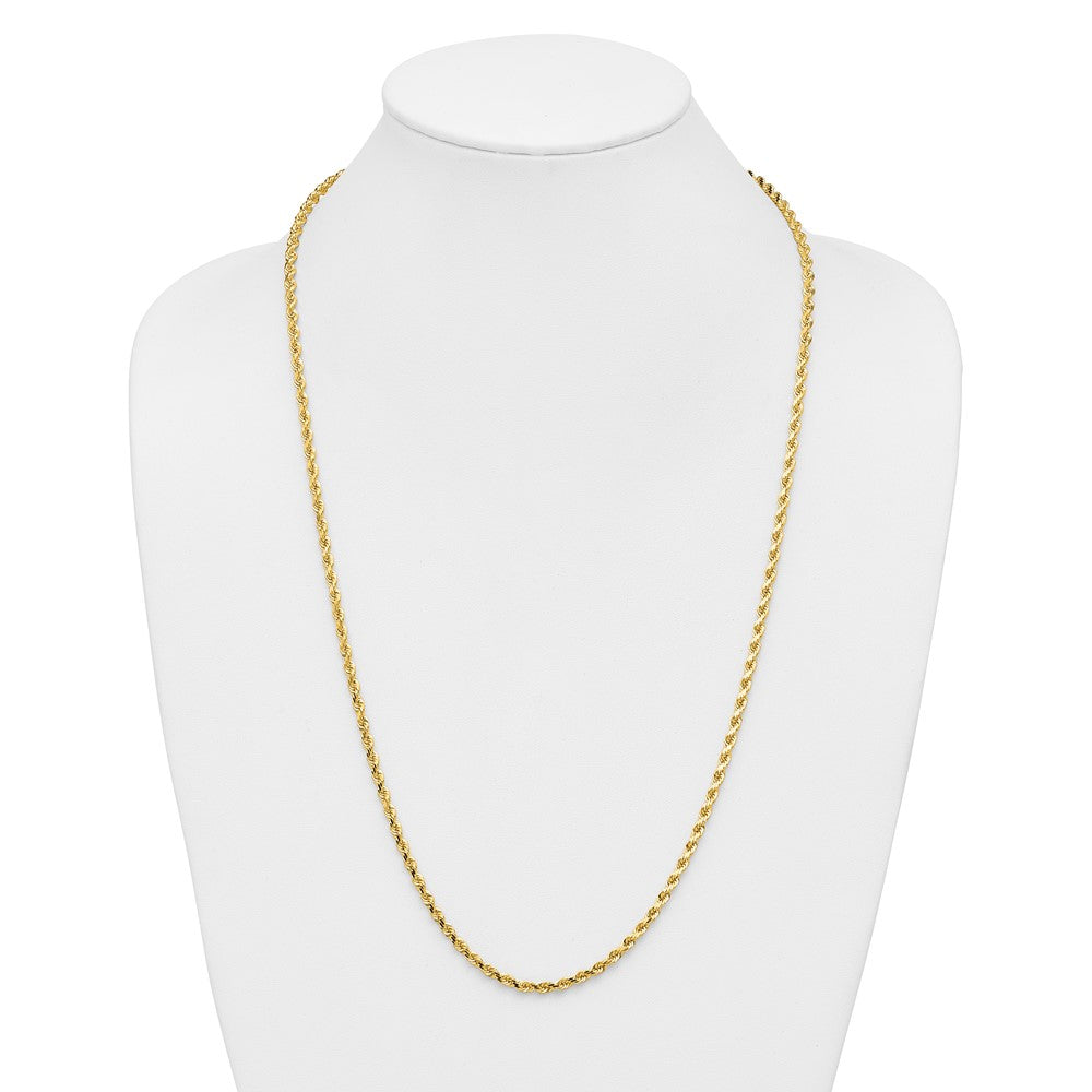 14K 28 inch 3.5mm Diamond-cut Rope with Lobster Clasp Chain - Detail View 4