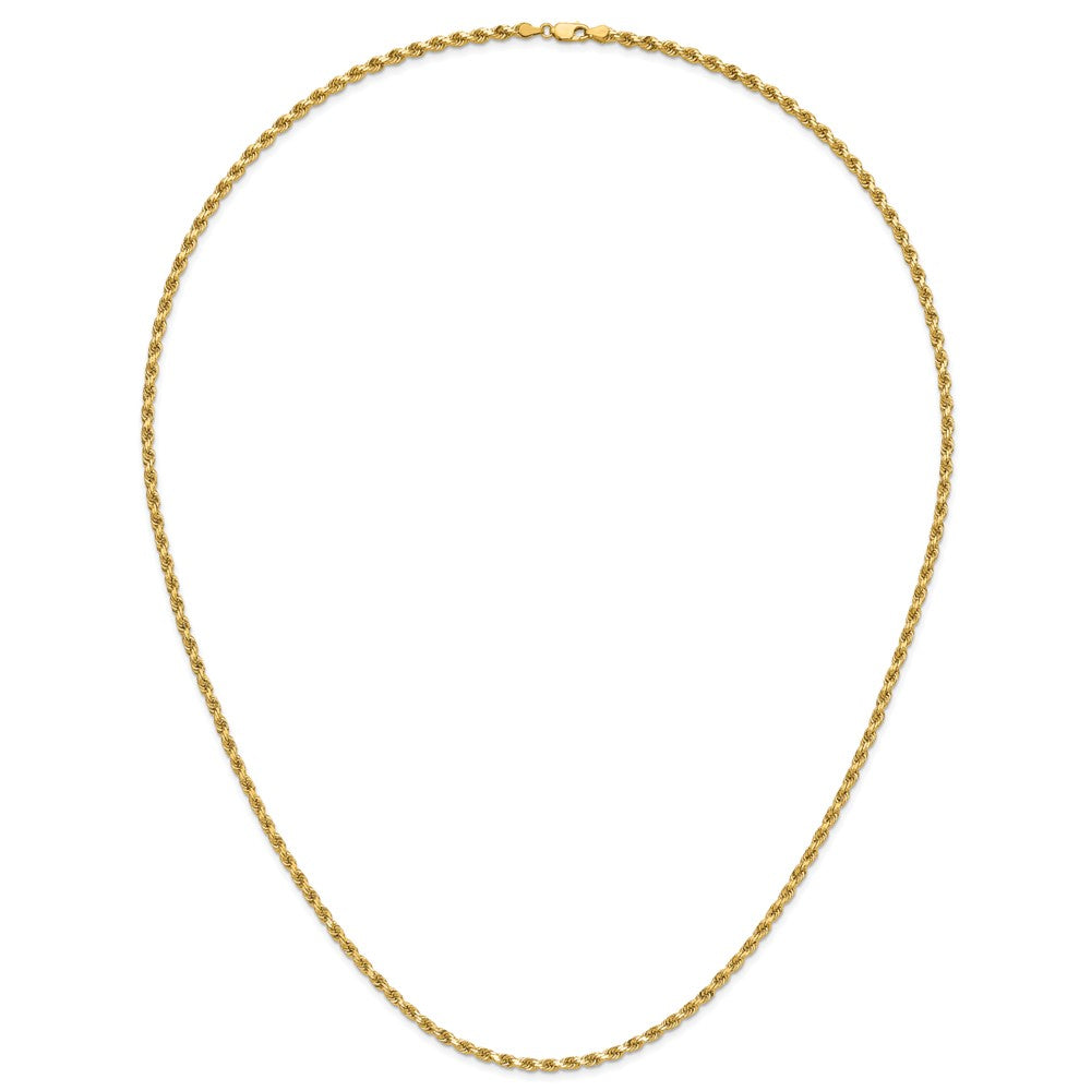 14K 28 inch 3.5mm Diamond-cut Rope with Lobster Clasp Chain - Detail View 5