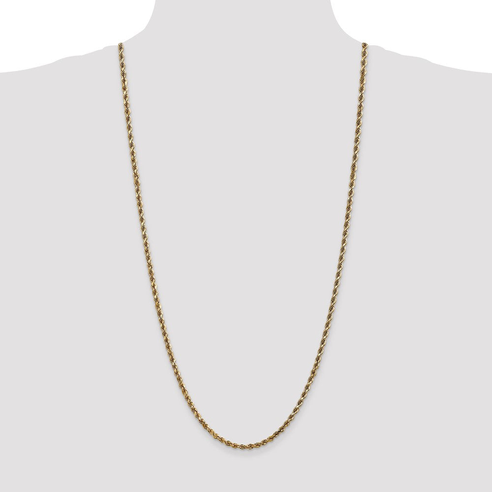 14K 30 inch 3.5mm Diamond-cut Rope with Lobster Clasp Chain - Detail View 4