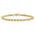 14K 7 inch 3.5mm Diamond-cut Rope with Lobster Clasp Chain - Detail View 3