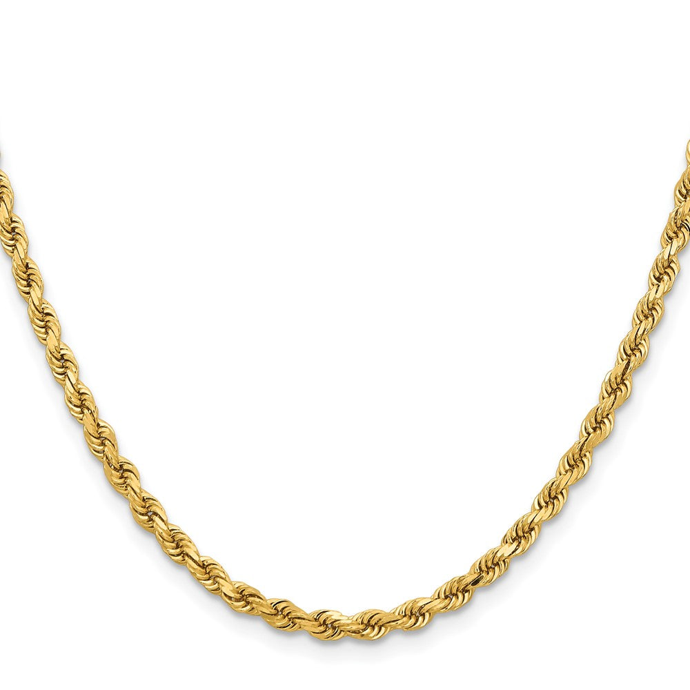 14K 18 inch 3.75mm Diamond-cut Rope with Lobster Clasp Chain - 14k Yellow Gold (Length: 18, Width: 3.75)