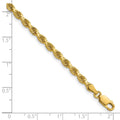 14K 28 inch 3.75mm Diamond-cut Rope with Lobster Clasp Chain - Detail View 5