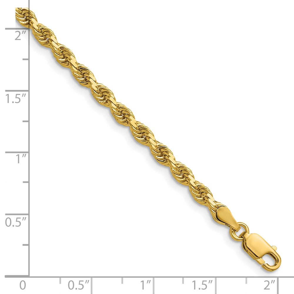 14K 28 inch 3.75mm Diamond-cut Rope with Lobster Clasp Chain - Detail View 5