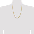 14K 24 inch 3.75mm Diamond-cut Rope with Lobster Clasp Chain - Detail View 4