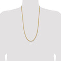 14K 28 inch 3.75mm Diamond-cut Rope with Lobster Clasp Chain - Detail View 4
