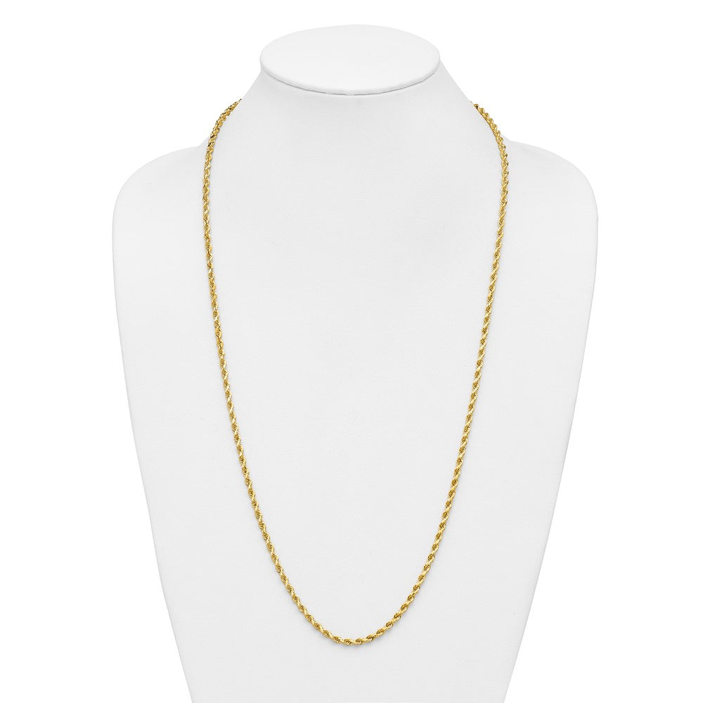 14K 30 inch 3.75mm Diamond-cut Rope with Lobster Clasp Chain - Detail View 4