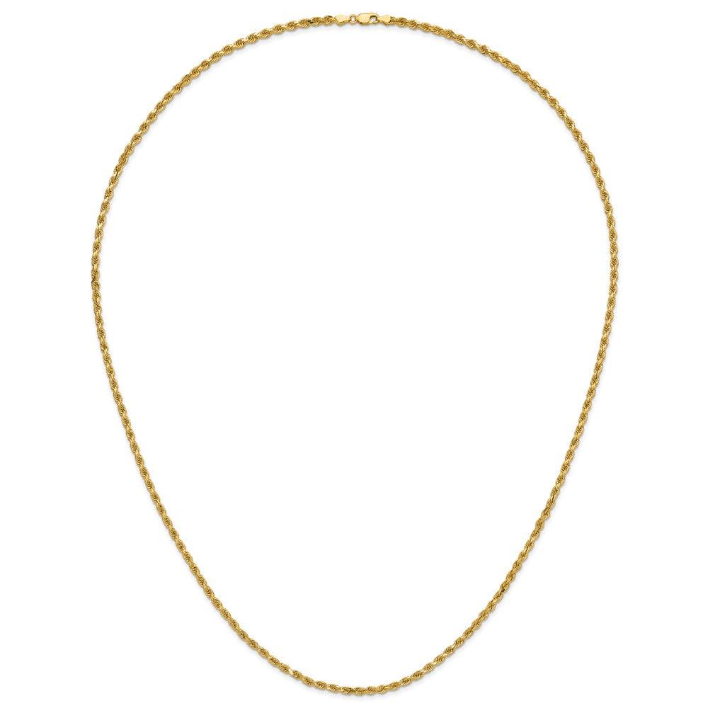 14K 30 inch 3.75mm Diamond-cut Rope with Lobster Clasp Chain - Detail View 5