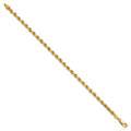 14K 7 inch 3.75mm Diamond-cut Rope with Lobster Clasp Chain - Detail View 2