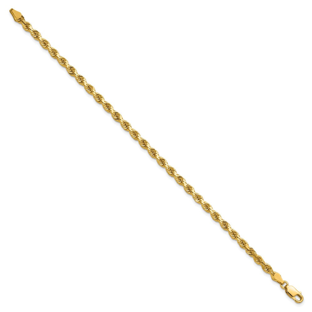 14K 7 inch 3.75mm Diamond-cut Rope with Lobster Clasp Chain - Detail View 2