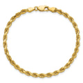14K 7 inch 3.75mm Diamond-cut Rope with Lobster Clasp Chain - Detail View 5