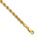 14K 9 inch 3.75mm Diamond-cut Rope with Lobster Clasp Chain - 14k Yellow Gold (Length: 9, Width: 3.75)