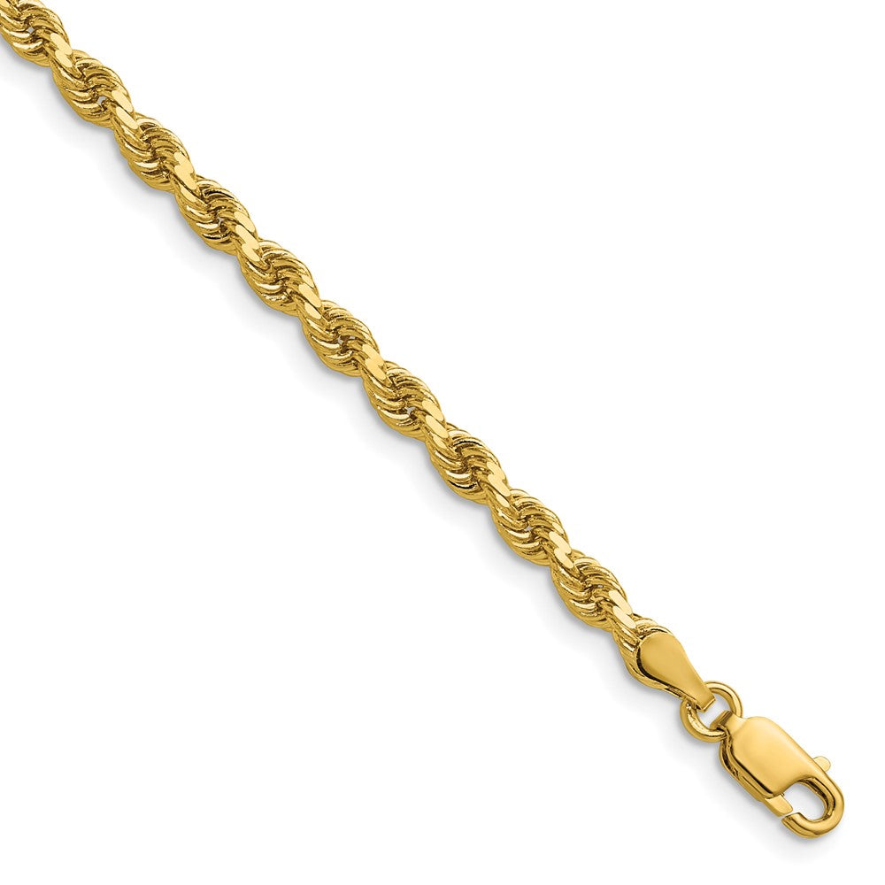 14K 30 inch 3.75mm Diamond-cut Rope with Lobster Clasp Chain - 14k Yellow Gold (Length: 30, Width: 3.75)