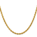 14K 22 inch 4mm Diamond-cut Rope with Lobster Clasp Chain - Detail View 2