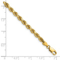14K 22 inch 4mm Diamond-cut Rope with Lobster Clasp Chain - Detail View 5