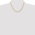 14K 18 inch 4mm Diamond-cut Rope with Lobster Clasp Chain - Detail View 4