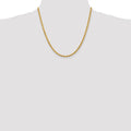 14K 20 inch 4mm Diamond-cut Rope with Lobster Clasp Chain - Detail View 4