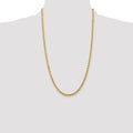 14K 26 inch 4mm Diamond-cut Rope with Lobster Clasp Chain - Detail View 4