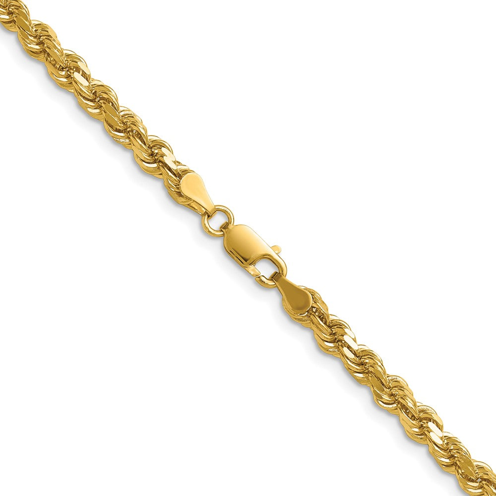 14K 20 inch 4.25mm Diamond-cut Rope with Lobster Clasp Chain - Detail View 3