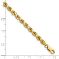 14K 24 inch 4.25mm Diamond-cut Rope with Lobster Clasp Chain - Detail View 5