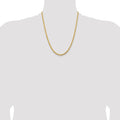 14K 22 inch 4.25mm Diamond-cut Rope with Lobster Clasp Chain - Detail View 4