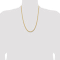 14K 24 inch 4.25mm Diamond-cut Rope with Lobster Clasp Chain - Detail View 4