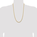 14K 26 inch 4.25mm Diamond-cut Rope with Lobster Clasp Chain - Detail View 4