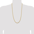 14K 28 inch 4.25mm Diamond-cut Rope with Lobster Clasp Chain - Detail View 4
