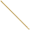 14K 7 inch 4.25mm Diamond-cut Rope with Lobster Clasp Chain - Detail View 2