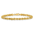 14K 7 inch 4.25mm Diamond-cut Rope with Lobster Clasp Chain - Detail View 4
