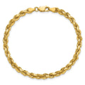 14K 8 inch 4.25mm Diamond-cut Rope with Lobster Clasp Chain - Detail View 5