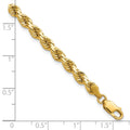 14K 7 inch 4.25mm Diamond-cut Rope with Lobster Clasp Chain - Detail View 3